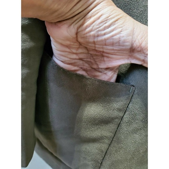 Camiloni Men Olive Polyester Long Sleeve Single Breasted 2 Buttons Fitted Blazer - Picture 4 of 12